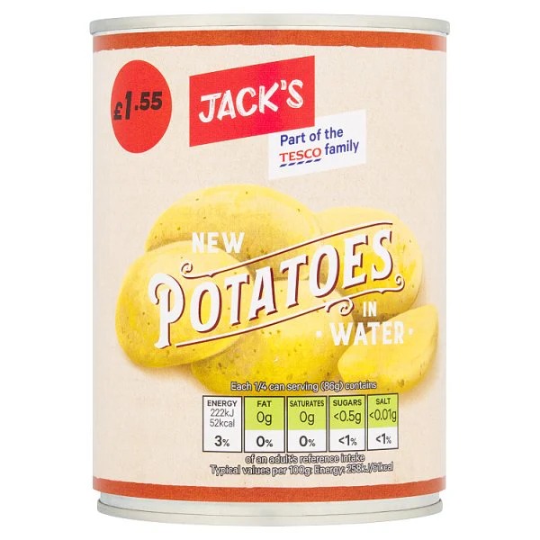 Jack's New Potatoes in Water Tin
