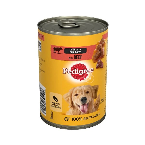 Pedigree Adult Wet Dog Food with Beef in Gravy 400g